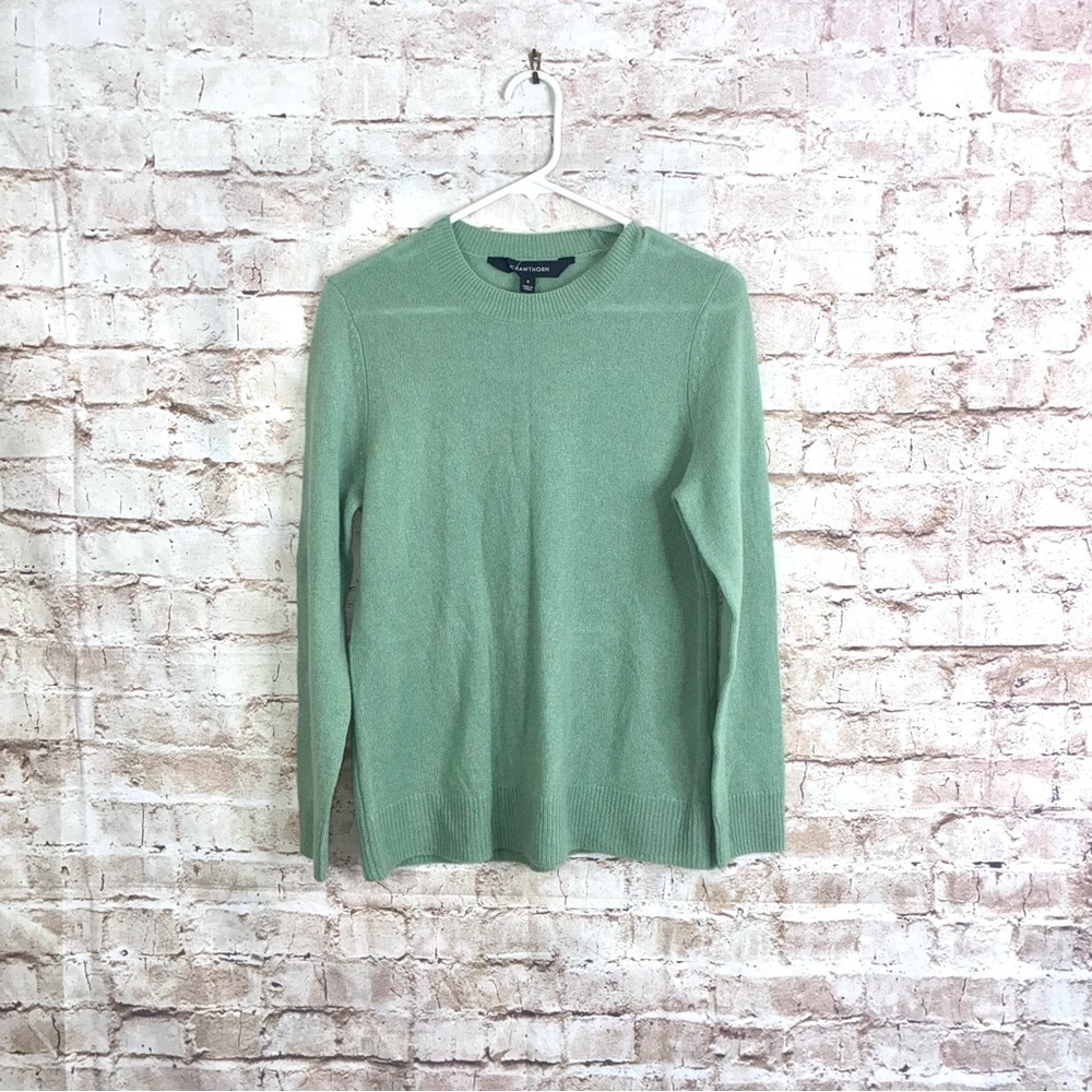 41 Hawthorn Cashmere Crewneck Sweater in Green Size Medium